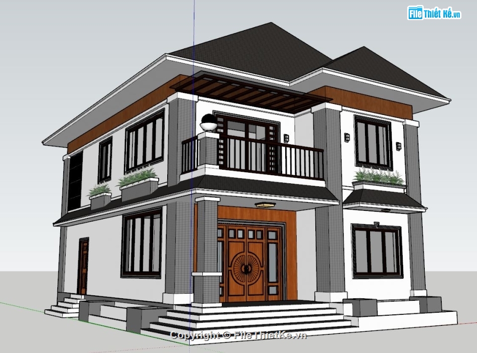 File sketchup biệt thự 2 tầng,Model sketchup biệt thự 2 tầng,Bản vẽ sketchup biệt thự 2 tầng,sketchup biệt thự 2 tầng,Mẫu Sketchup biệt thự 2 tầng,Biệt thự 2 tầng 8.7x13.5m